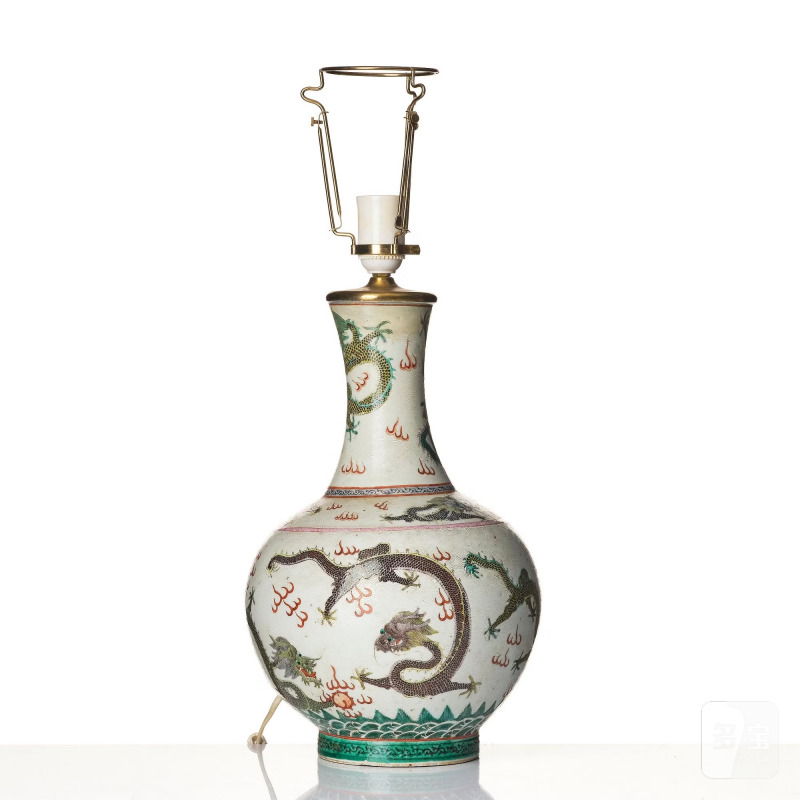 An enamelled 'nine dragon' vase, - 图5